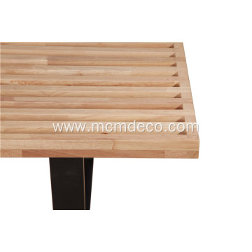 Modern Wooden Nelson Platform Bench